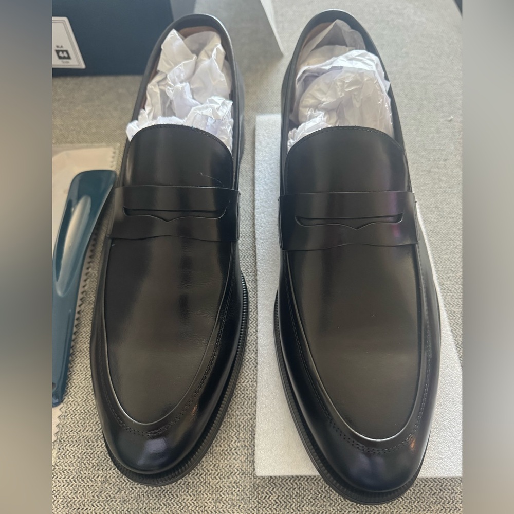 Classic Black Genuine Leather Men’s Loafers